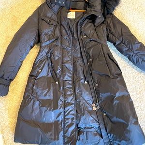 Moncler Black coat with fix hood